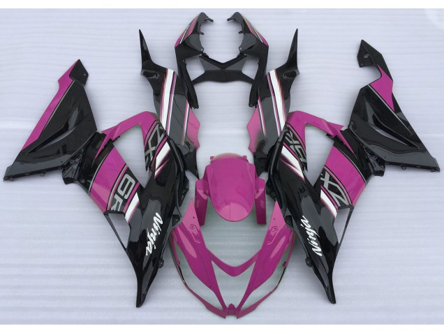 2013-2018 Gloss Pink and Black ZX6R Fairings 2013-2018 Gloss Pink and Black ZX6R Fairings