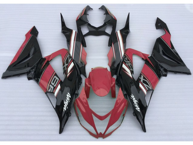 2013-2018 Gloss Red and Black ZX6R Fairings