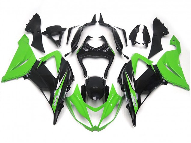 2013-2018 Green and Black Vibrant OEM Style ZX6R Fairings 2013-2018 Green and Black Vibrant OEM Style ZX6R Fairings