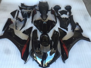 2015-2019 Gloss Black with Red Logo R1 Fairings