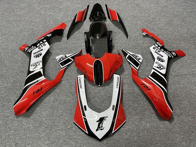 2015-2019 Gloss Red & White R1 Fairings