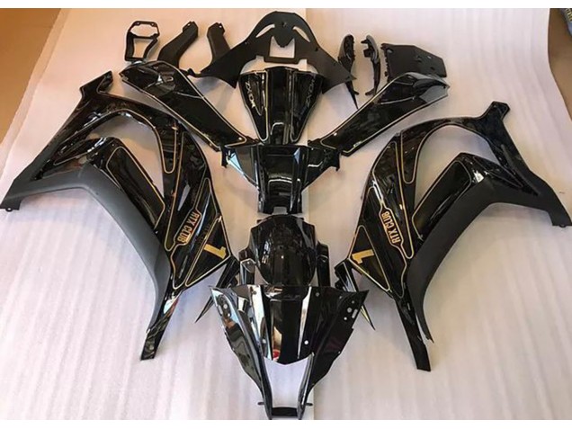 2016-2019 Black and Gold ZX10R Fairings 2016-2019 Black and Gold ZX10R Fairings
