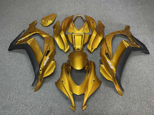 2016-2019 Gold with Ninja White ZX10R Fairings