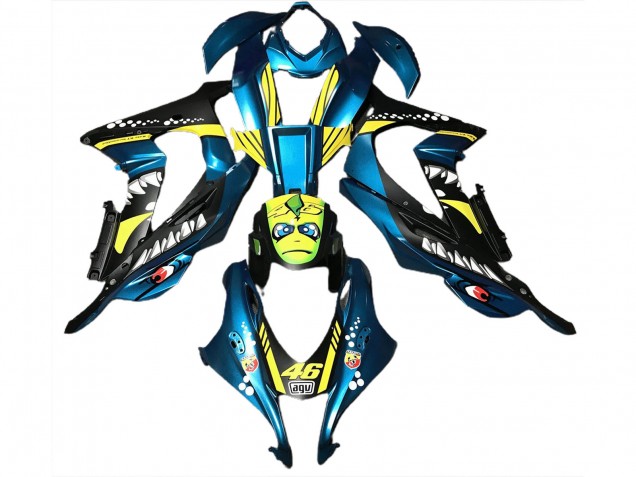 2016-2019 Light Blue Shark ZX10R Fairings 2016-2019 Light Blue Shark ZX10R Fairings