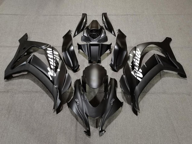 2016-2019 Matte Black with White ZX10R Fairings 2016-2019 Matte Black with White ZX10R Fairings