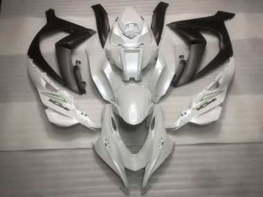 2016-2019 Pearl White and Green ZX10R Fairings