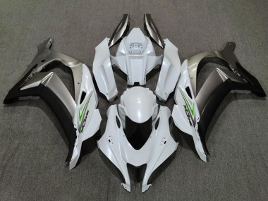 2016-2019 Pearl White and Silver ZX10R Fairings