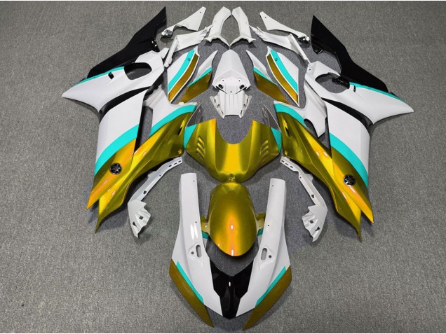2017-2021 Gold and Light Blue Gloss R6 Fairings 2017-2021 Gold and Light Blue Gloss R6 Fairings