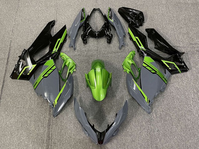 2018-2023 Nardo Grey and Green Ninja 400 Fairings 2018-2023 Nardo Grey and Green Ninja 400 Fairings