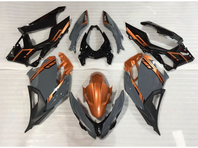 2018-2023 Nardo Grey and Orange Ninja 400 Fairings 2018-2023 Nardo Grey and Orange Ninja 400 Fairings